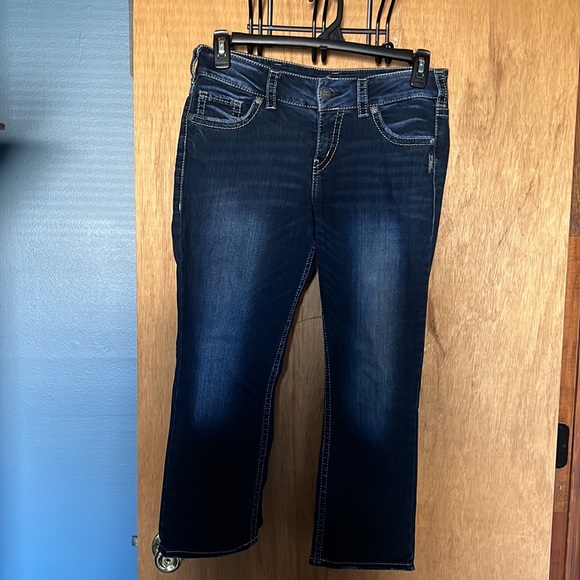 Silver Suki capri Sz 30 L 22 1/2 - Picture 3 of 12